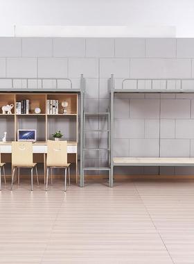 学校上下铺不锈钢宿舍职工员工高低双层不锈钢床铁艺床拆卸设计