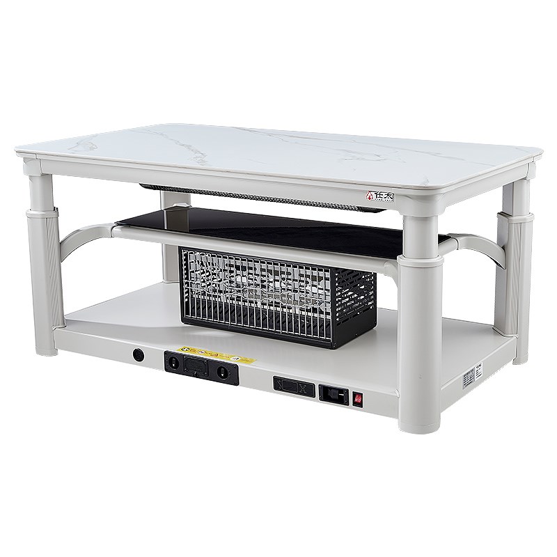 升降取暖a桌茶几一体烤火桌家用客厅天然气电两用电暖桌烤火上下 - 图3