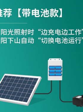 太阳能流水循环摆件器鱼r池户外自动不用电循环水鱼缸免插电抽水