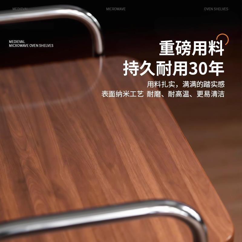 微波炉置物架厨房多功能q家用放电饭煲锅一体收纳支架台面烤箱架 - 图2