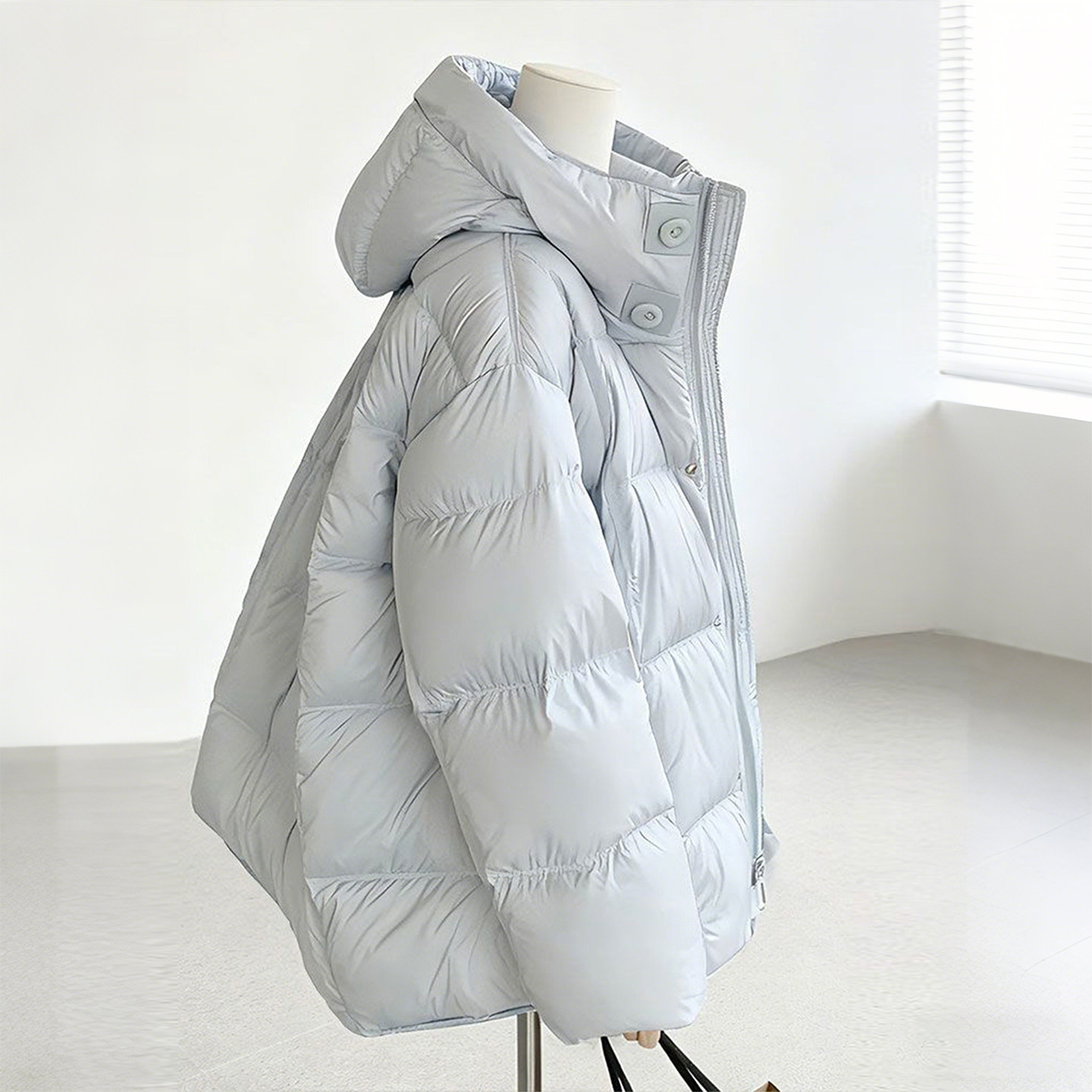 大码女装胖mm韩系高级感百搭灰色连帽棉服宽松加厚保暖棉袄外套潮,淘宝优惠券,粉丝福利购,淘宝优惠卷