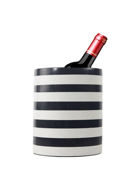 极速现代艺术感大理m石冰桶样板间轻奢软装饰品客厅简约储物罐托