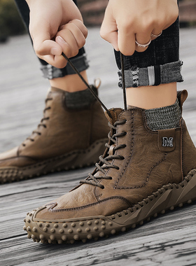 极速New Winter Men's BootsA Thick Plush Warm Men's S