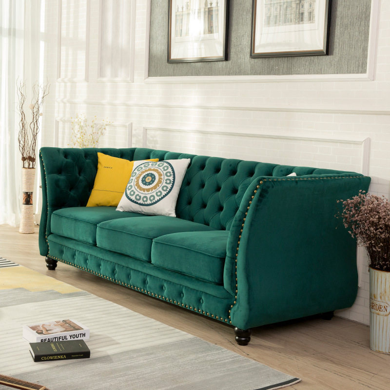 美式乡村ins轻奢丝绒布艺沙发美式简约单双三人位沙发现代小户型,淘宝优惠券,粉丝福利购,淘宝优惠卷