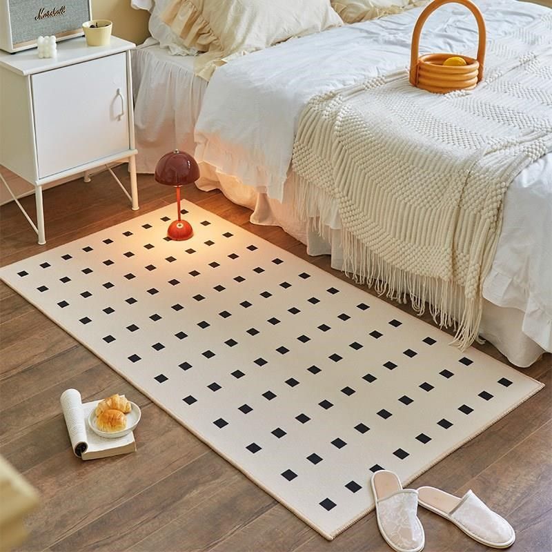 X9IG黑石公寓卧室地毯床边毯长条ins地垫法式轻奢V复古棋盘格客厅,淘宝优惠券,粉丝福利购,淘宝优惠卷