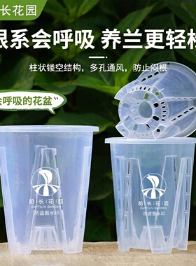蝴蝶兰专用透明控根盆兰花石斛水苔透气轻奢镂空花卉多植物适用塑