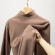 Autumn and winter double-sided velvet brushed half-turtle collar long-sleeved men's warm inner layer autumn coat base layer