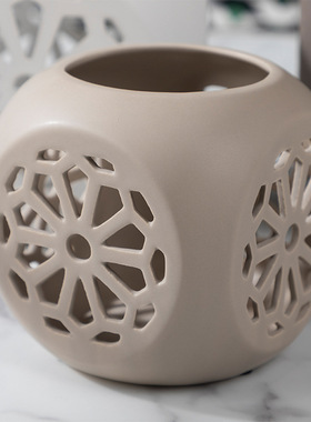 潮州市镂空透光复古烛台陶瓷摆F件欧式烛台摆件陶瓷烛台