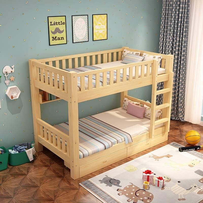 新品全实木上下床双层床成人高低床宿舍双人上下铺儿童床两层子母-图1