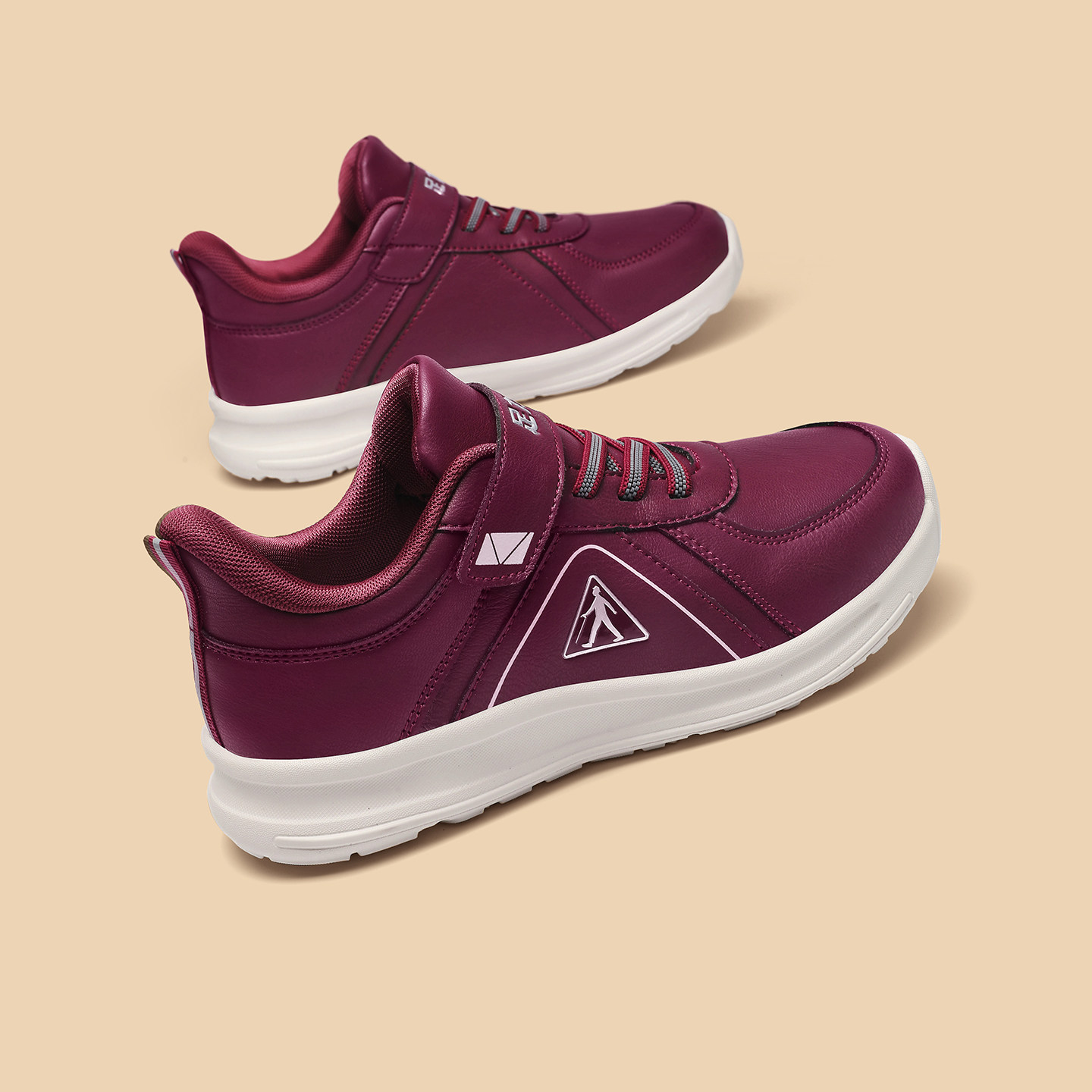 足力健官方旗舰店老人鞋正品妈妈春季健步休闲软底防滑皮面散步女,淘宝优惠券,粉丝福利购,淘宝优惠卷