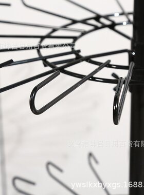 半防盗旋转饰品架手套袜子围巾摆地摊架子置物架货架带轮20钩商超