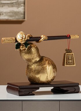 新中式高档家居客厅称心如意葫芦酒电视柜酒柜摆件乔迁搬家送礼
