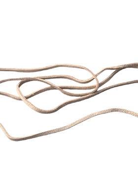 WANGWANG高桥羽毛搭配琉璃珠鹿皮绳子鹿皮3mm宽度项链皮绳