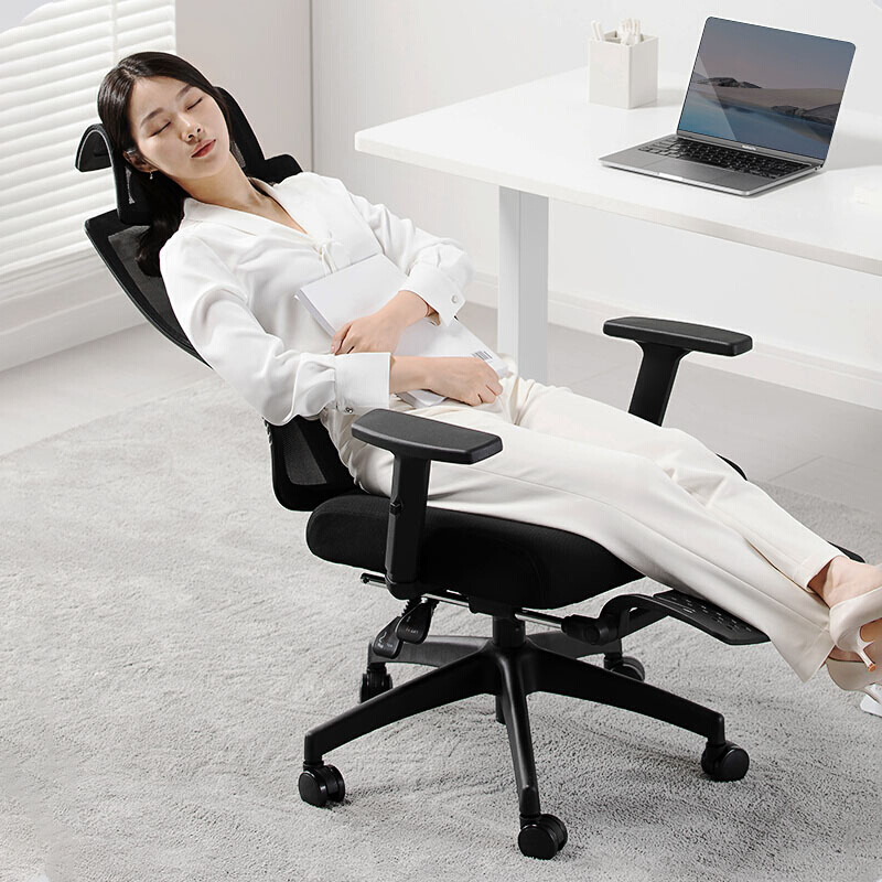 高档人体工学椅子护腰电脑椅舒适久坐家用电竞椅可升降座椅可躺办 - 图0