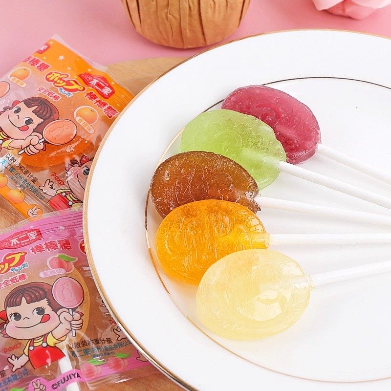 不二家棒棒糖水果味混合硬糖儿童休闲小吃高级零食品网红爆款喜糖,淘宝优惠券,粉丝福利购,淘宝优惠卷