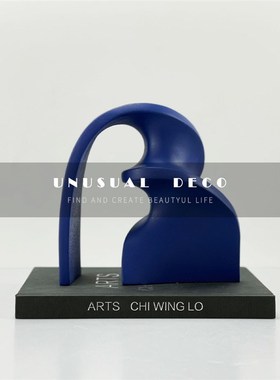 现代极简扭转丝带摆件客厅书房卧D室电视柜样板间售楼处桌面饰品