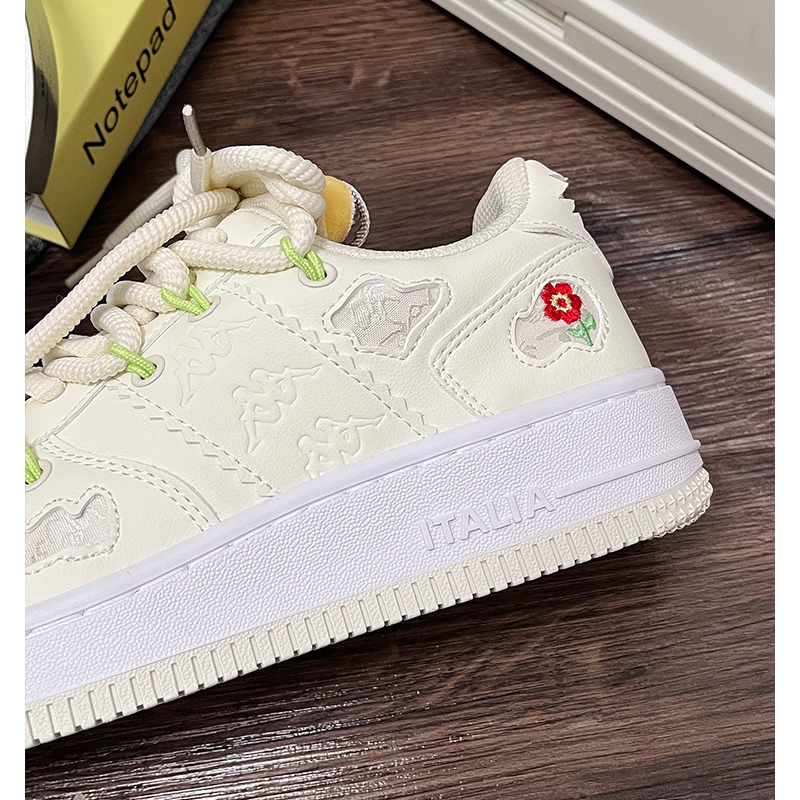 Kappa女鞋板鞋女2025新款爆款秋冬学生厚底小白鞋休闲运动鞋子女 - 图1