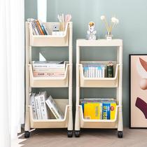 Desk side small book shelf floor shelve desk side Easy children removable with wheel book containing bookcase