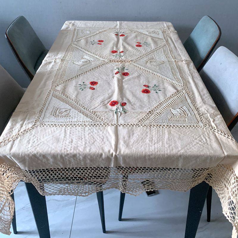 瑕疵处理老货复古棒针绣花餐桌布茶盘盖巾阳台桌布床头柜空调盖布,淘宝优惠券,粉丝福利购,淘宝优惠卷