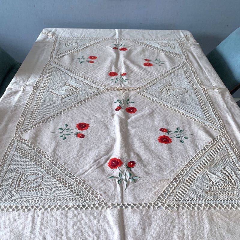 瑕疵处理老货复古棒针绣花餐桌布茶盘盖巾阳台桌布床头柜空调盖布,淘宝优惠券,粉丝福利购,淘宝优惠卷