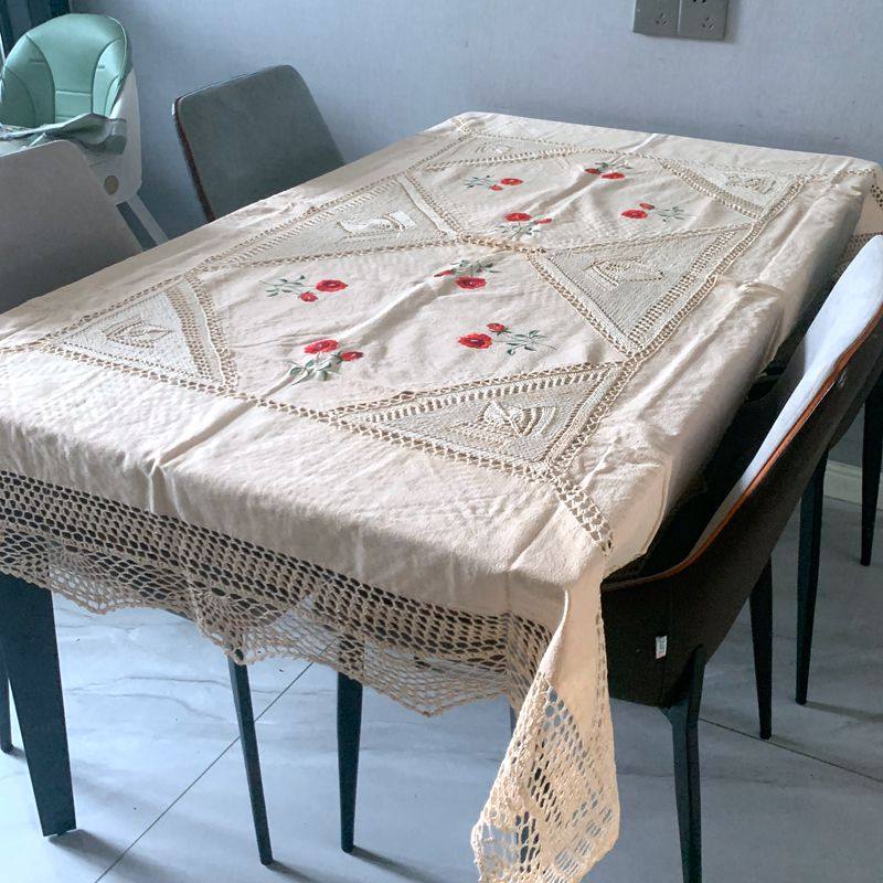 瑕疵处理老货复古棒针绣花餐桌布茶盘盖巾阳台桌布床头柜空调盖布,淘宝优惠券,粉丝福利购,淘宝优惠卷