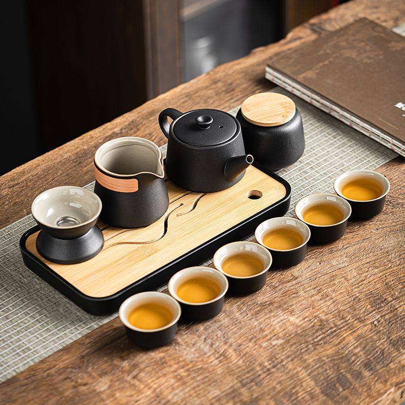 陶瓷茶壶茶杯泡茶功夫旅行茶具套装户外露营车载便携小套一壶四杯,淘宝优惠券,粉丝福利购,淘宝优惠卷