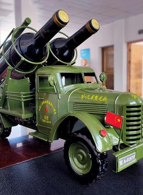 老解放牌卡车模型装饰酒水收纳实用道具摆件铁艺手工汽车工艺品