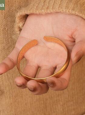 NININA18K黄金色开口手镯