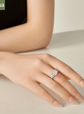 戒指ninina玉髓轻奢风女