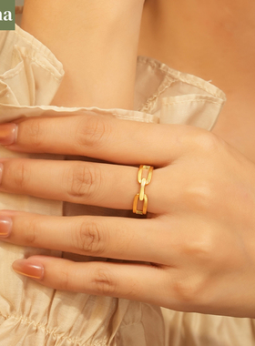 NININA戒指女活口指环可调节对戒2025潮小众设计感ins冷淡风新款