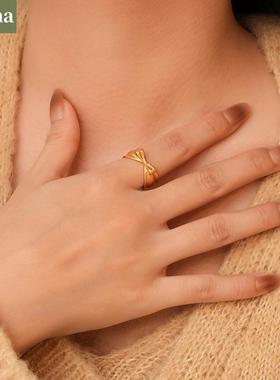 金店同款沙金复古宽面戒指