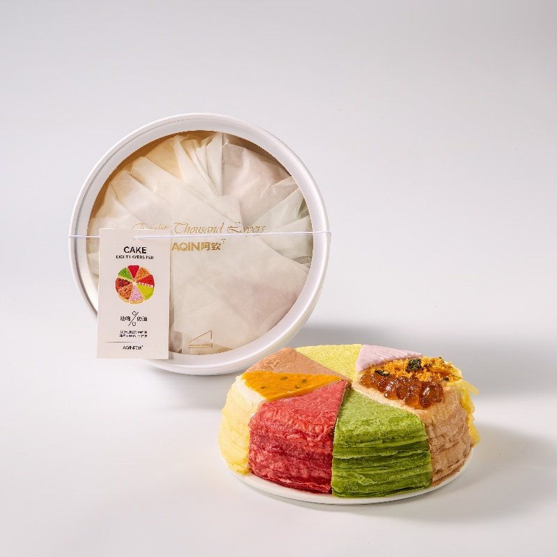 【AQIN阿钦】八拼千层蛋糕动物奶油肉松奶黄芒果生日蛋糕甜品,淘宝优惠券,粉丝福利购,淘宝优惠卷