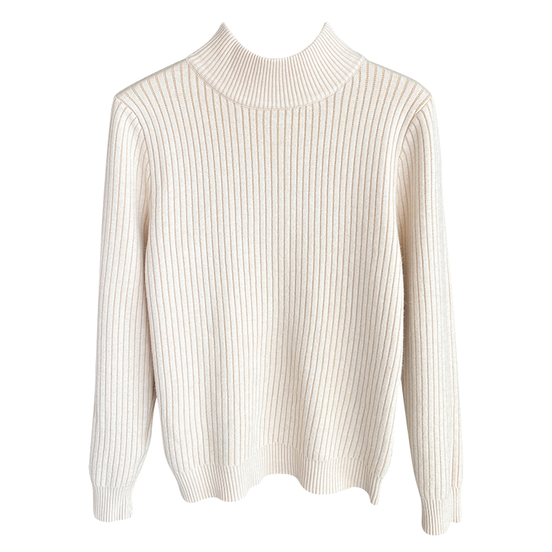 极速加绒加厚毛衣女202t3秋冬新款针织半高领打底衫一体水貂绒保 - 图3