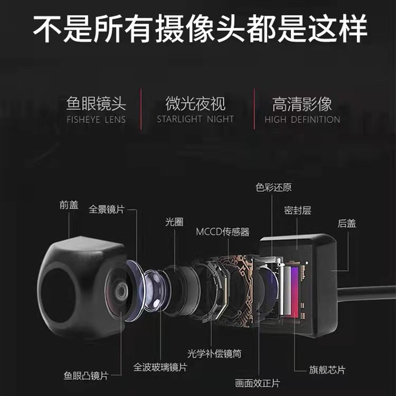 联想v7 hr17行车记录仪夜视高清倒车影像后视降压电源摄像头线 - 图1