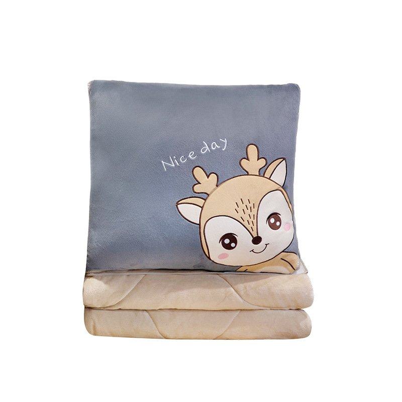 新水晶绒超柔贴布绣花抱枕被 两用二合一多功能卡通抱枕被子礼品,淘宝优惠券,粉丝福利购,淘宝优惠卷