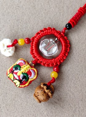 极速桃木婴儿童宝宝n项链平安惊吓黑狗牙野生桃核篮挂件胎发猪惊