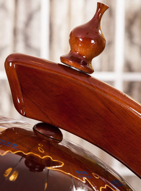 极速630MM总统实木地球仪家居客厅落地摆件大R件地球仪办公室开业