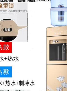 新品冰饮水机立式过m滤带桶家用制冷搭制热温热双47609门配净桶水