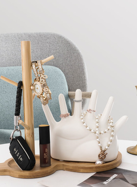 极速北欧简约创意葫芦木质首饰架摆件家居客M厅柜子办公室装饰工