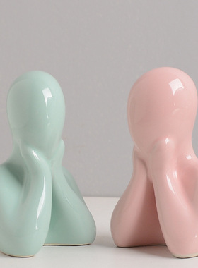 极速现代简约抽象人物艺术摆件创意家居客L厅玄关卧室装饰乔迁结