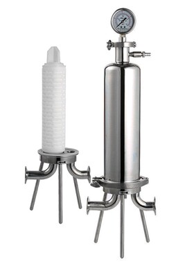 新品微孔膜精密i过滤器不锈钢酒水气立式大流量快装折叠多滤芯净