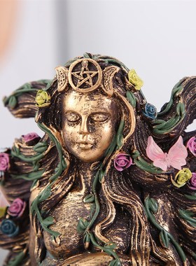 极速New Butfterfly Earth Mother Gaia Statue Resin Decoration