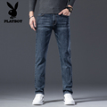 修身 子 2025新款 花花公子牛仔裤 秋冬季 潮牌高端加绒裤 男士 直筒长裤