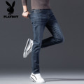 修身 直筒2025新款 男士 加绒加厚高端弹力裤 子 牛仔裤 花花公子秋冬季