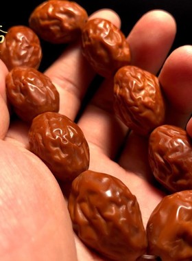 极速橄榄核手g串大枣核雕手链红枣手持原皮素核雕刻素串文玩单籽