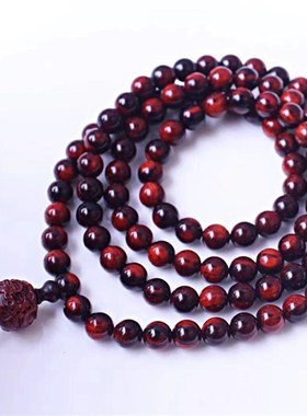 极速印度小叶紫檀木108颗佛珠手串配饰貔貅O女款手链莲花吊坠手持