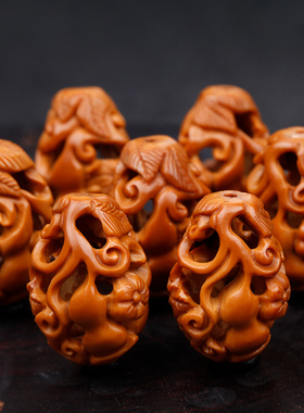 极速橄榄核手串i男纯手工核雕镂空手链福禄万代大籽精品老油核南