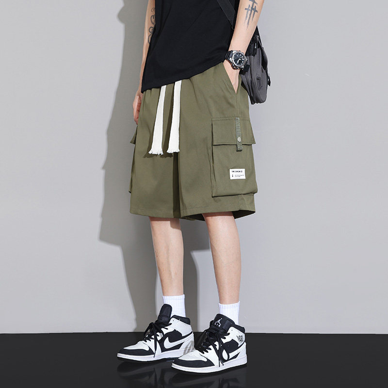 2025夏季新款青少年时尚工装短裤口袋设计男生宽松大码百搭五分裤,淘宝优惠券,粉丝福利购,淘宝优惠卷