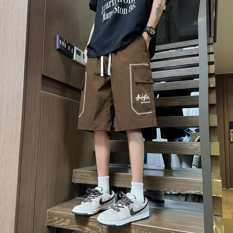 夏季新款青少年2025时尚工装短裤宽松潮流百搭男生五分裤休闲裤,淘宝优惠券,粉丝福利购,淘宝优惠卷