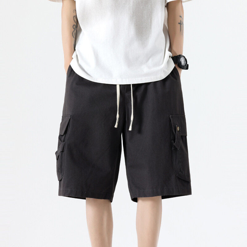 夏季新款青少年2025潮牌工装短裤口袋设计宽松男生百搭款五分裤,淘宝优惠券,粉丝福利购,淘宝优惠卷